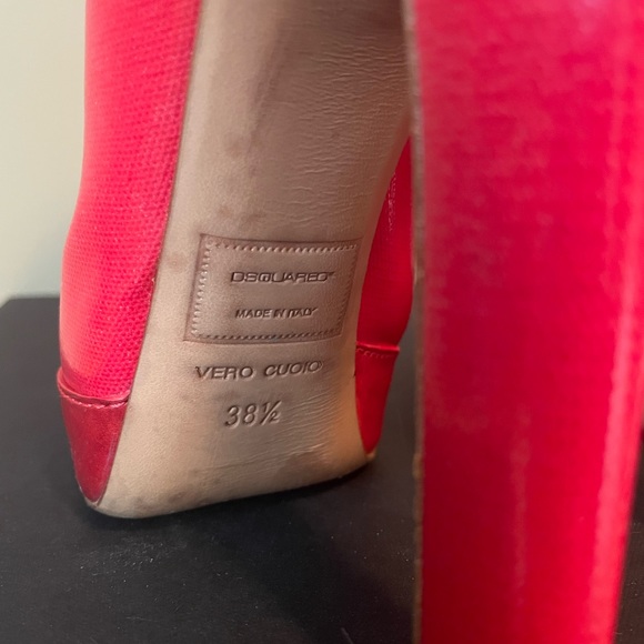 Dsquared2 Red Ankle Boots - Picture 12 of 17